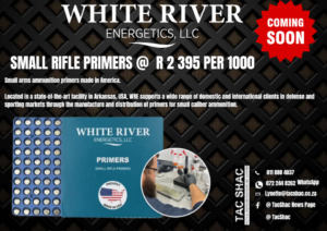 WHITE RIVER ENERGETICS SMALL RIFLE PRIMERS, available at Tac SHAC Northcliff, firearm shop, gun shop, competency, training