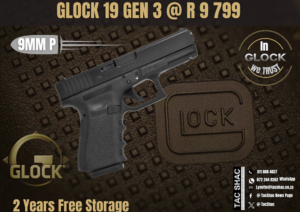 GLOCK 19 GEN 3, available at Tac SHAC Northcliff, firearm shop, gun shop, personal defence, glock, gen19, glock shop, for sale
