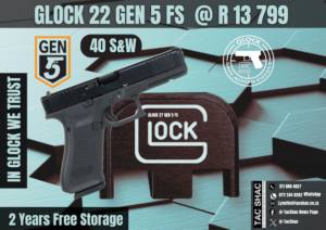 GLOCK 22 GEN 5 FS, available at Tac SHAC Northcliff, firearm shop, gun shop, personal defence, glock, glock shop, for sale, 40 S&W