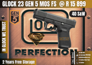 GLOCK 23 GEN 5 MOS, available at Tac SHAC Northcliff, firearm shop, gun shop, personal defence, glock, glock shop, for sale, 40 S&W