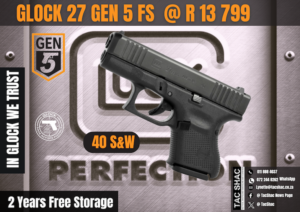 GLOCK 27 GEN 5 FS, available at Tac SHAC Northcliff, firearm shop, gun shop, personal defence, glock, glock shop, for sale, 40 S&W