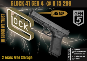 GLOCK 41 GEN 5, available at Tac SHAC Northcliff, firearm shop, gun shop, personal defence, glock, glock shop, for sale, 45 ACP