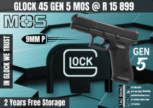 GLOCK 45 GEN 5 MOS, available at Tac SHAC Northcliff, firearm shop, gun shop, personal defence, glock, glock shop, for sale