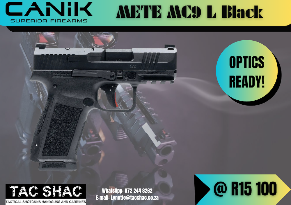 METE MC9 L Black - for sale - tac shac - northcliff - firearm shop - June 2025