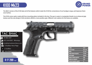 GRAND POWER K100 MK23 - for sale - tac shac - buy firearms - proficiency training