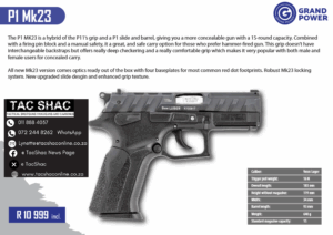 GRAND POWER P1 MK23 - for sale - tac shac - buy firearms - proficiency training