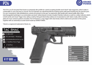 GRAND POWER P24 - for sale - tac shac - buy firearms - proficiency training