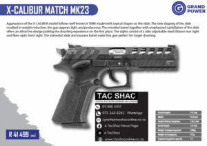 GRAND POWER X-CALIBUR MATCH MK23 - for sale - tac shac - buy firearms - proficiency training