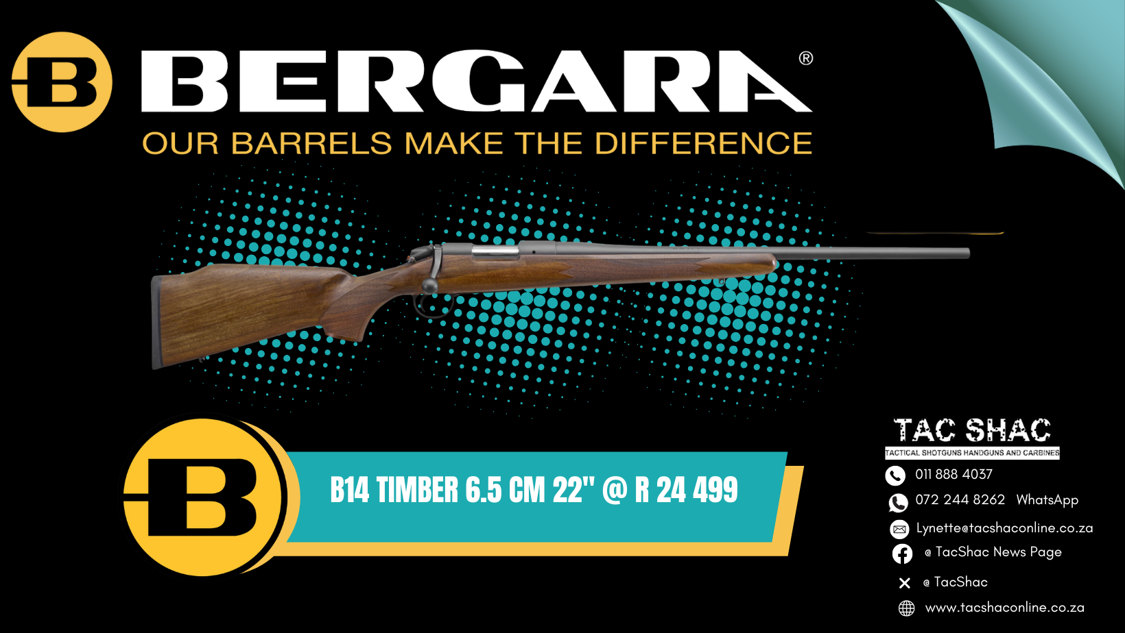 BERGARA B14 TIMBER 6-5 CM - Buy at TacSHAC - firearms for sale - proficiency training - Johannesburg - Pretoria