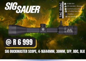 SIG SAUER BUCKMASTER SCOPE 4-16X44, available at TacSHAC, Johannesburg, Pretoria, buy online, best price, optics, registered arms dealer