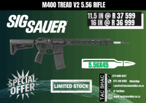 SIG SAUER M400 5.56 RIFLES, available at TacSHAC, Northcliff, Joburg, Pretoria, best price, registered arms dealer