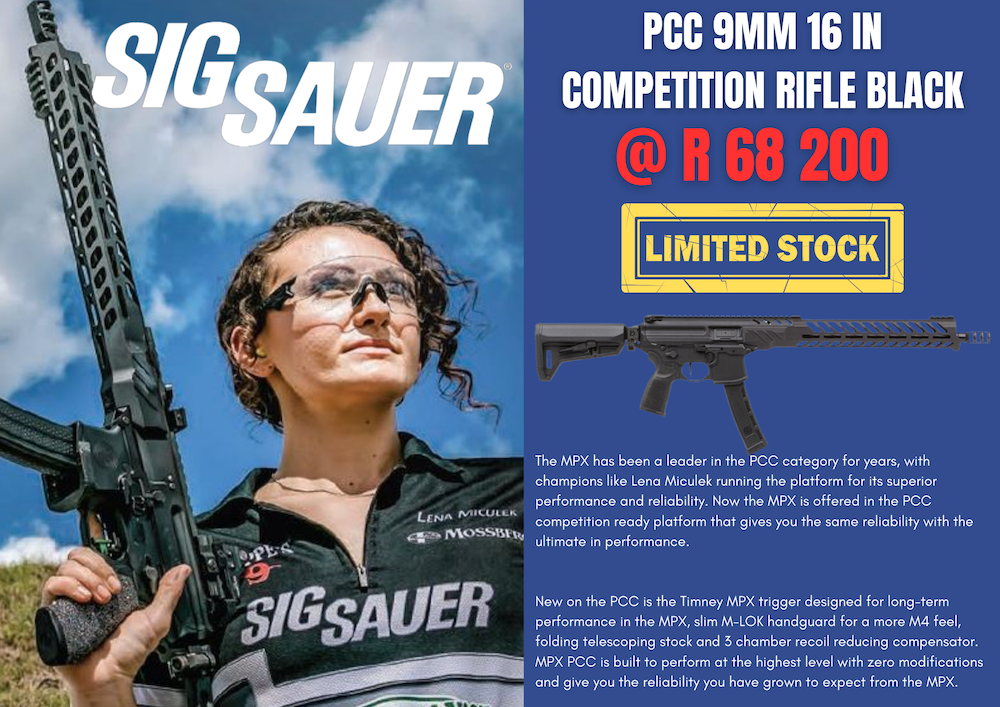 SIG SAUER MPX 9MM 16IN COMPETITION RIFLE BLACK, available at TacSHAC, Northcliff, Joburg, Pretoria, best price, registered arms dealer