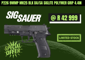 SIG SAUER P226 MK25 BLK, available at TacSHAC, Northcliff, Joburg, Pretoria, best price, registered arms dealer