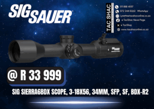 SIG SIERRA6BDX SCOPE 3-18X44, available at TacSHAC, Johannesburg, Pretoria, buy online, best price, optics, registered arms dealer