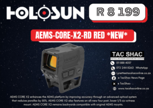 HOLOSUN AEMS-CORE-X2-RD RED - Available at TacSHAC - firearm shop - firearm training