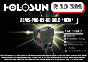HOLOSUN AEMS-PRO-X2-RD GOLD - Available at TacSHAC - firearm shop - firearm training