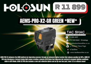 HOLOSUN AEMS-PRO-X2-RD GREEN - Available at TacSHAC - firearm shop - firearm training