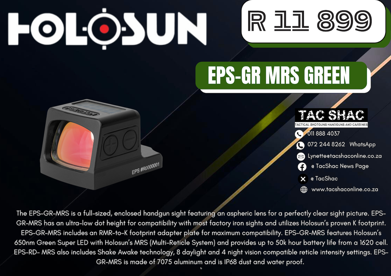 HOLOSUN EPS-GR MRS GREEN - Available at TacSHAC - firearm shop - firearm training