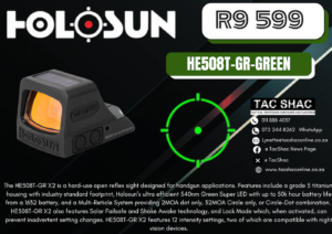 HOLOSUN HE508T-GR-GREEN - Available at TacSHAC - firearm shop - firearm training