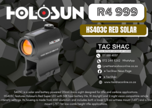 HOLOSUN HS403C RED SOLAR - Available at TacSHAC - firearm shop - firearm training