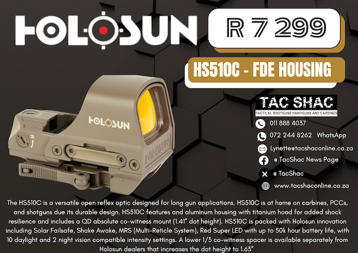 HOLOSUN HS510C FDE HOUSING - Available at TacSHAC - firearm shop - firearm training
