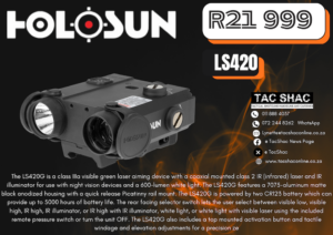HOLOSUN LS420 - Available at TacSHAC - firearm shop - firearm training