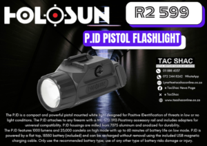 HOLOSUN P ID PISTOL FLASHLIGHT - Available at TacSHAC - firearm shop - firearm training