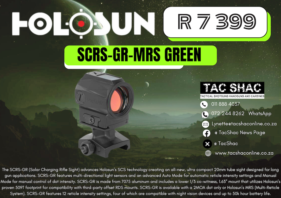 HOLOSUN SCRS-GR-MRS GREEN - Available at TacSHAC - firearm shop - firearm training